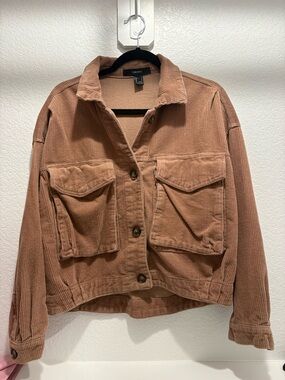 Forever 21 Corduroy Utility Jacket in Light Brown
